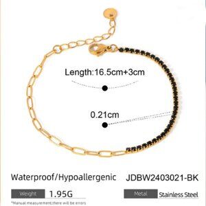 Minimalist 18K Gold Plated Stainless Steel Paper Clip‎ Claw Chain Bracelet